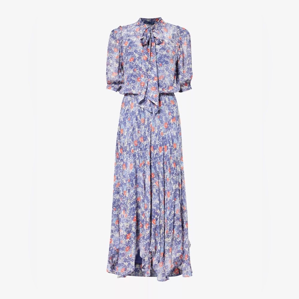Ralph Lauren Blue Floral Maxi Dress